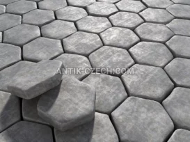 Zaoblená dlažební kostka z čediče fotografie 2