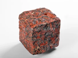 Štípaná dlažební kostka ze žuly Rosso Santiago fotografie 14