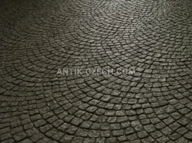 Štípaná dlažební kostka ze žuly Verde Oliva fotografie 2