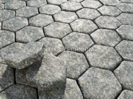Zaoblená dlažební kostka ze žuly Leopard Grey fotografie 2