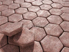 Zaoblená dlažební kostka ze žuly Maple Red fotografie 2