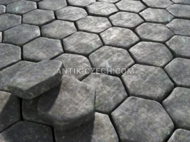 Zaoblená dlažební kostka z labradoritu fotografie 2